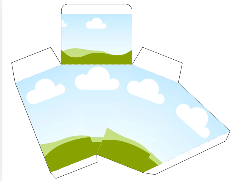 Sablon cu cadre felie de tort canva