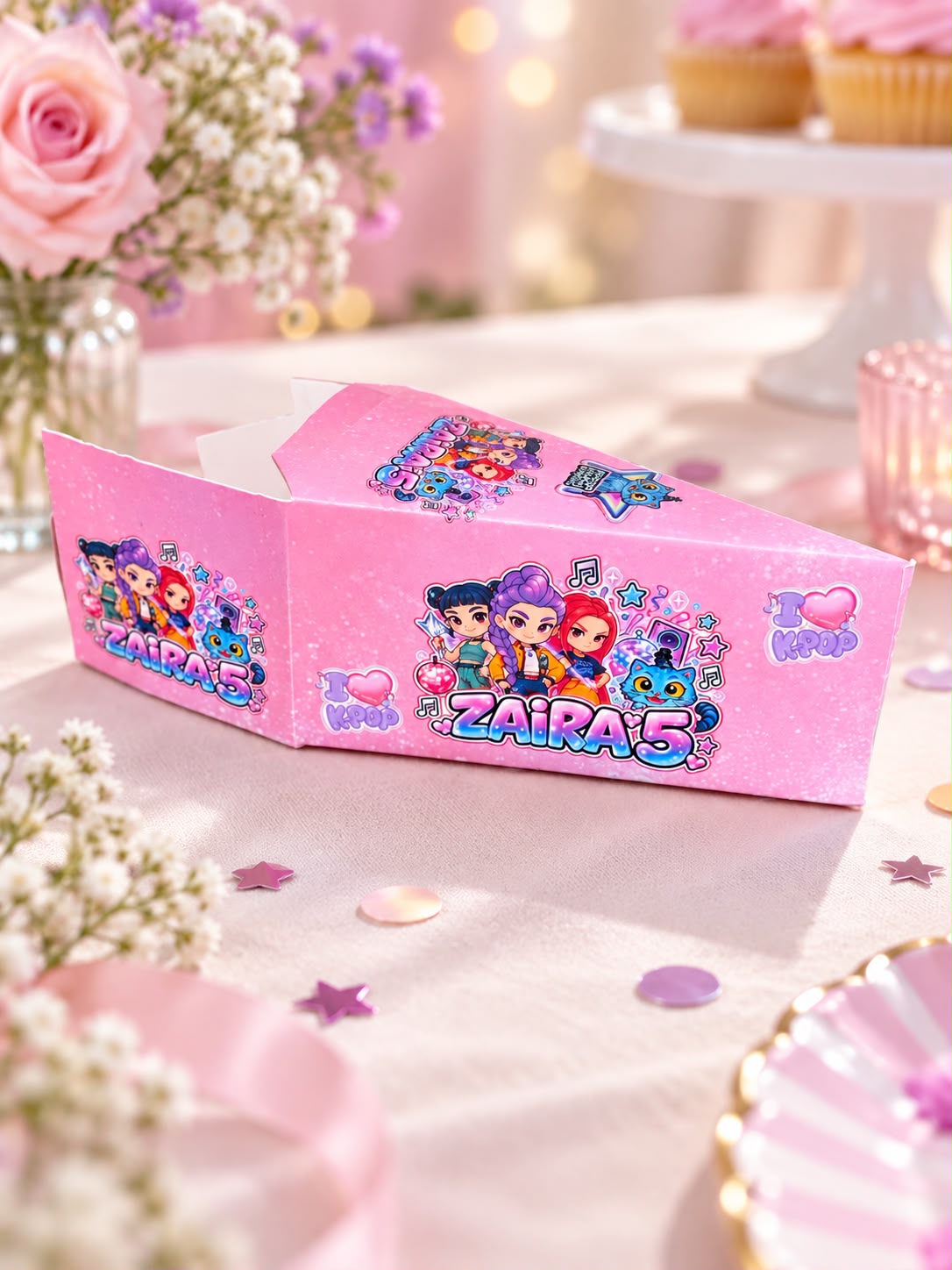Kpop Huntrix tort carton premium set 5 cutii cu imagini incluse(citiți descrierea)